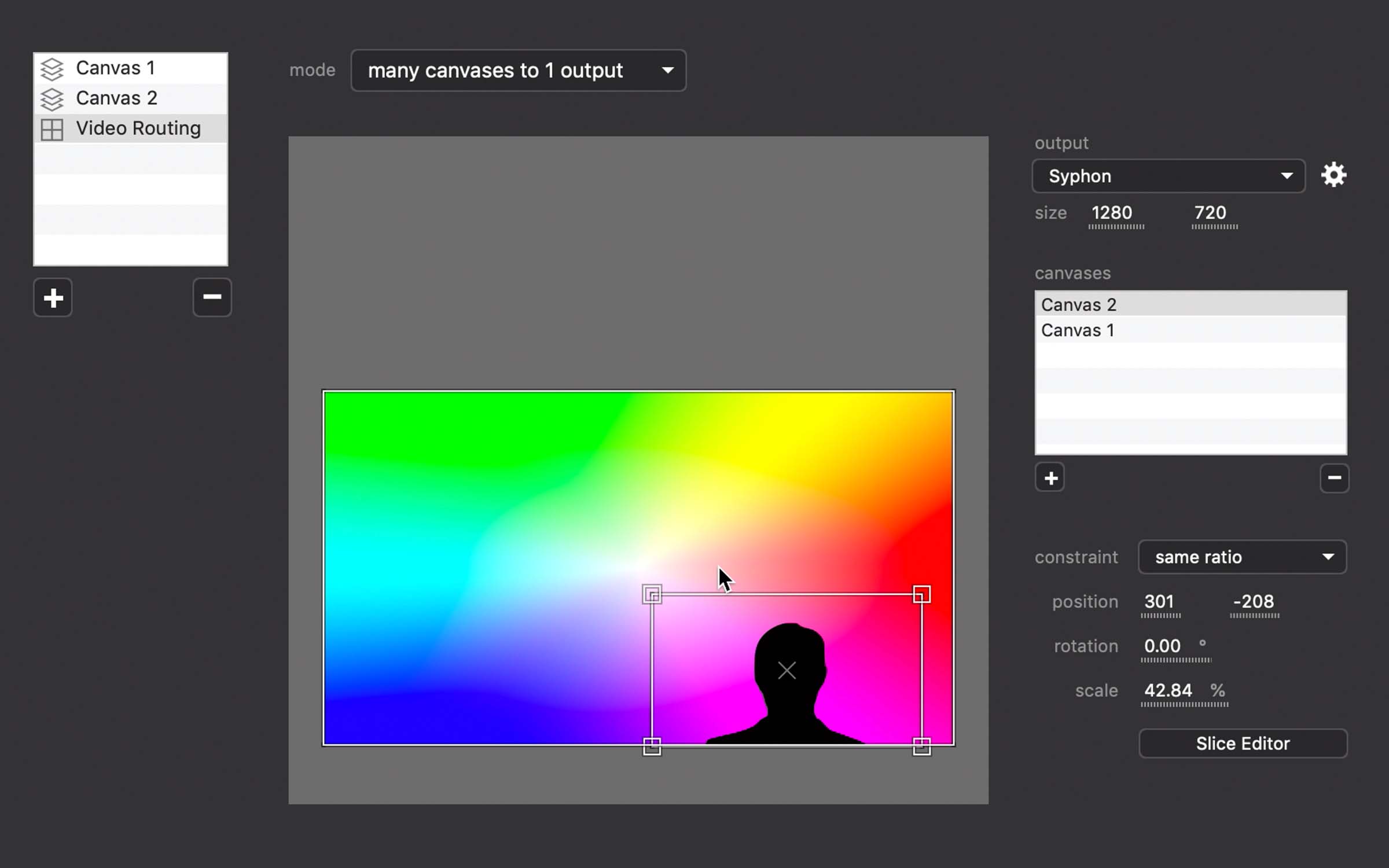 millumin tutorial output canvas